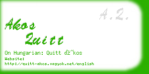 akos quitt business card